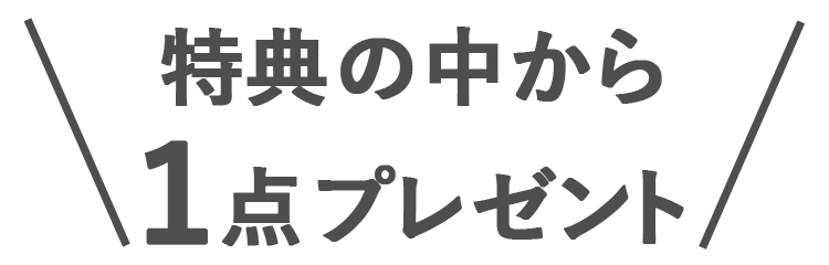 特典の中から1点プレゼント！